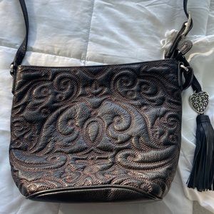 Brighton embroidered hand bag black